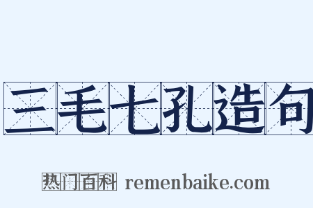 三毛七孔造句是什么意思的图片